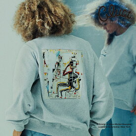 CLUCT×Jean-Michel Basquiat クラクト #D[CREW SWEAT] メンズ スウェット ジャン=ミシェル・バスキア コラボレーション 送料無料