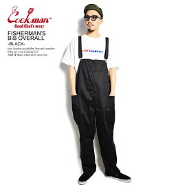 COOKMAN クックマン FISHERMAN'S BIB OVERALL -BLACK- メンズ フィッシャーマンズオーバーオール 送料無料 サロペット パンツ ストリート ファッション