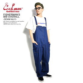 COOKMAN クックマン FISHERMAN'S BIB OVERALL -DENIM NAVY- 231-03849 メンズ フィッシャーマンズオーバーオール サロペット パンツ デニム ストリート 送料無料 おしゃれ かっこいい カジュアル ファッション cookman