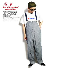 COOKMAN クックマン FISHERMAN'S BIB OVERALL -HICKORY- 231-03848 メンズ フィッシャーマンズオーバーオール サロペット パンツ ヒッコリー ストリート 送料無料 おしゃれ かっこいい カジュアル ファッション cookman