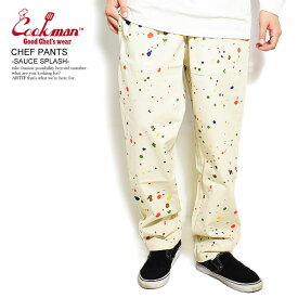 COOKMAN クックマン CHEF PANTS -SAUCE SPLASH- 231-32854 メンズ パンツ シェフパンツ イージーパンツ ストリート おしゃれ かっこいい カジュアル ファッション cookman