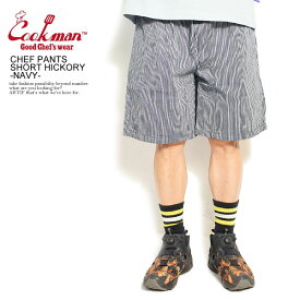 COOKMAN クックマン CHEF PANTS SHORT HICKORY -NAVY- メンズ ショートパンツ ショーツ ハーフパンツ パンツ シェフパンツ イージーパンツ ストリート cookman