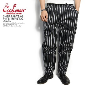 COOKMAN クックマン CHEF PANTS 02 PIN STRIPE T/C -BLACK- メンズ パンツ シェフパンツ イージーパンツ ピンストライプ ストリート おしゃれ かっこいい カジュアル ファッション cookman