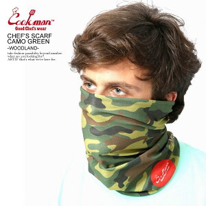 COOKMAN NbN} CHEF'S SCARF CAMO GREEN -WOODLAND- Y XJ[t tFCX}XN lbNEH[}[ wbhoh 3EFC Xg[g   JWA t@bV cookman