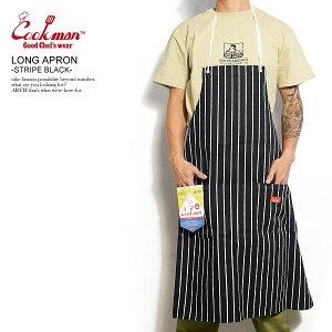 COOKMAN NbN} LONG APRON -STRIPE BLACK- Y Gv OGv Xg[g   JWA t@bV cookman