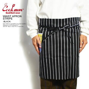 COOKMAN NbN} WAIST APRON STRIPE -BLACK- Y Gv EGXgGv EFXgGv JtFGv Xg[g   JWA t@bV cookman