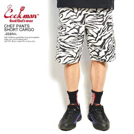 COOKMAN クックマン CHEF PANTS SHORT CARGO -ZEBRA- メンズ ショートパンツ ショーツ ハーフパンツ カーゴパンツ パンツ シェフパンツ イージーパンツ 送料無料 ストリート おしゃれ かっこいい カジュアル ファッション cookman