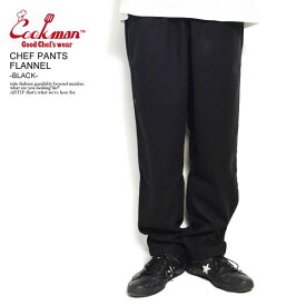 COOKMAN クックマン CHEF PANTS FLANNEL -BLACK- メンズ パンツ シェフパンツ イージーパンツ フランネル 送料無料 ストリート おしゃれ かっこいい カジュアル ファッション cookman