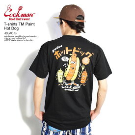 COOKMAN クックマン T-shirts TM Paint Hot Dog -BLACK- メンズ Tシャツ 半袖 半袖Tシャツ 送料無料 ストリート おしゃれ かっこいい カジュアル ファッション トップス cookman tシャツ
