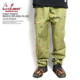 COOKMAN クックマン CHEF PANTS SAUCE SPLASH OLIVE -OLIVE GREEN- メンズ パンツ シェフパンツ イージーパンツ 送料無料 ストリート おしゃれ かっこいい カジュアル ファッション cookman