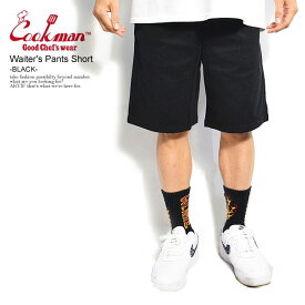COOKMAN クックマン Waiter's Pants Short Black -BLACK- メンズ ショートパンツ ショーツ パンツ シェフパンツ ストリート