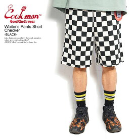 COOKMAN クックマン Waiter's Pants Short Checker Black -BLACK- メンズ ショートパンツ ショーツ パンツ シェフパンツ ストリート