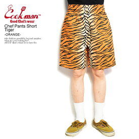 COOKMAN クックマン Chef Pants Short Tiger -ORANGE- メンズ ショートパンツ ショーツ パンツ シェフパンツ ストリート