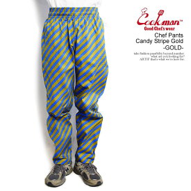 COOKMAN クックマン Chef Pants Candy Stripe Gold -GOLD- メンズ パンツ シェフパンツ イージーパンツ 送料無料 ストリート