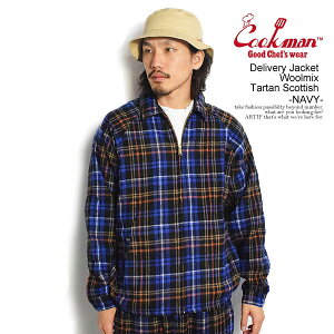 COOKMAN �N�b�N�}�� Delivery Jacket Woolmix Tartan Scottish Navy -NAVY- �����Y �W���P�b�g �f���o���[�W���P�b�g �A�E�^�[ �������� �X�g���[�g