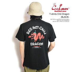 COOKMAN クックマン T-shirts Chili Dragon -BLACK- メンズ Tシャツ 半袖 アメリカ 西海岸 シェフウェア ストリート