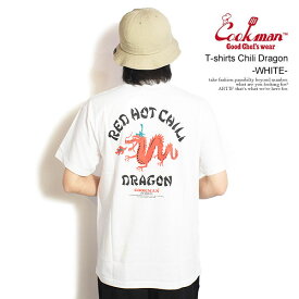 COOKMAN クックマン T-shirts Chili Dragon -WHITE- メンズ Tシャツ 半袖 アメリカ 西海岸 シェフウェア ストリート