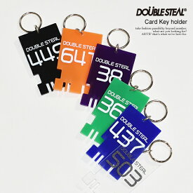 DOUBLE STEAL ダブルスティール Card Key holder メンズ キーホルダー キーリング アクリルキーホルダー ストリート