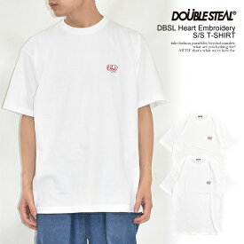 DOUBLE STEAL ダブルスティール DBSL Heart Embroidery S/S T-SHIRT メンズ Tシャツ 半袖 半袖Tシャツ 送料無料 ストリート