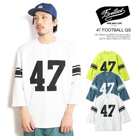 EVILACT イーブルアクト 47 FOOTBALL QS メンズ Tシャツ 7分袖 フットボールTシャツ 送料無料 ストリート