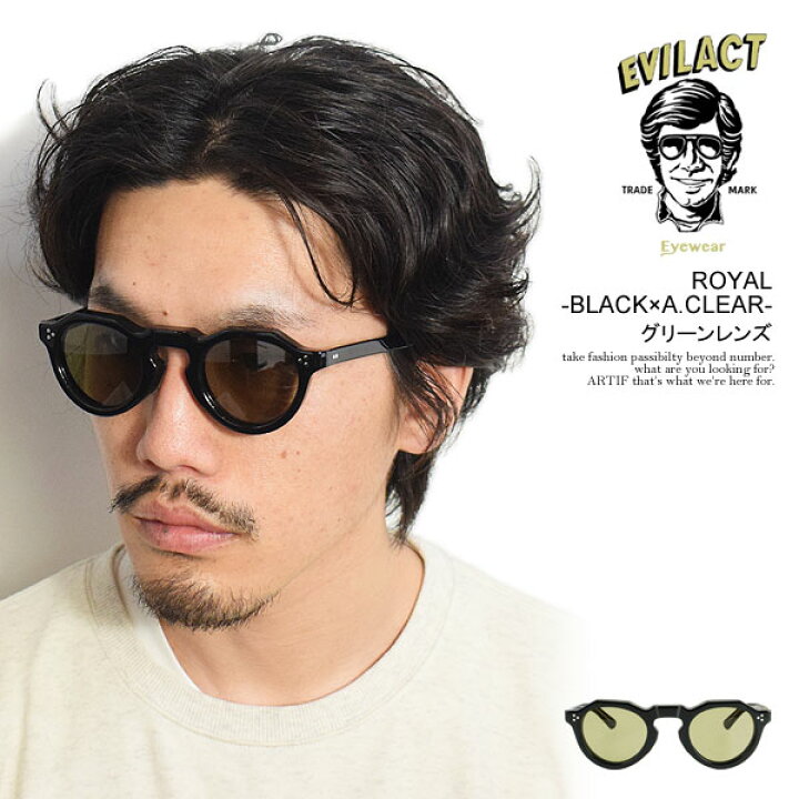 楽天市場】EVILACT EYEWEAR イーブルアクト アイウェア ROYAL -BLACK×A  
