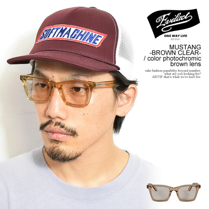 楽天市場】EVILACT EYEWEAR イーブルアクト アイウェア MUSTANG -BROWN 