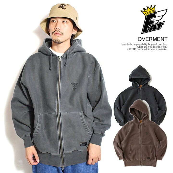 楽天市場】FAT エフエーティー OVERMENT メンズ パーカー ジップ 
