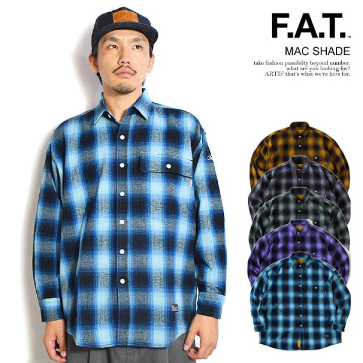 楽天市場】FAT エフエーティー MAC SHADE メンズ シャツ 長袖 