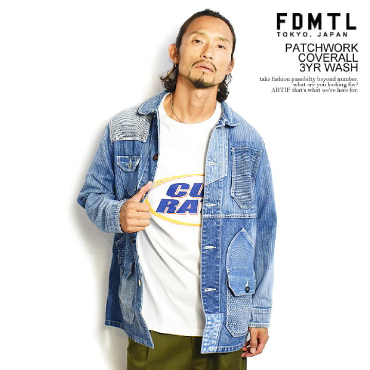 楽天市場】FDMTL ファンダメンタル PATCHWORK COVERALL 3YR WASH 
