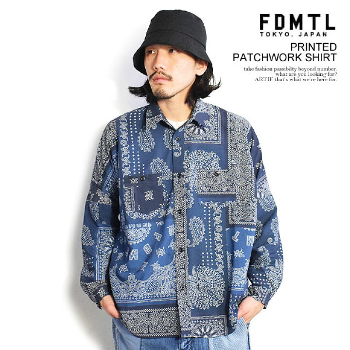 楽天市場】FDMTL ファンダメンタル PRINTED PATCHWORK SHIRT メンズ 
