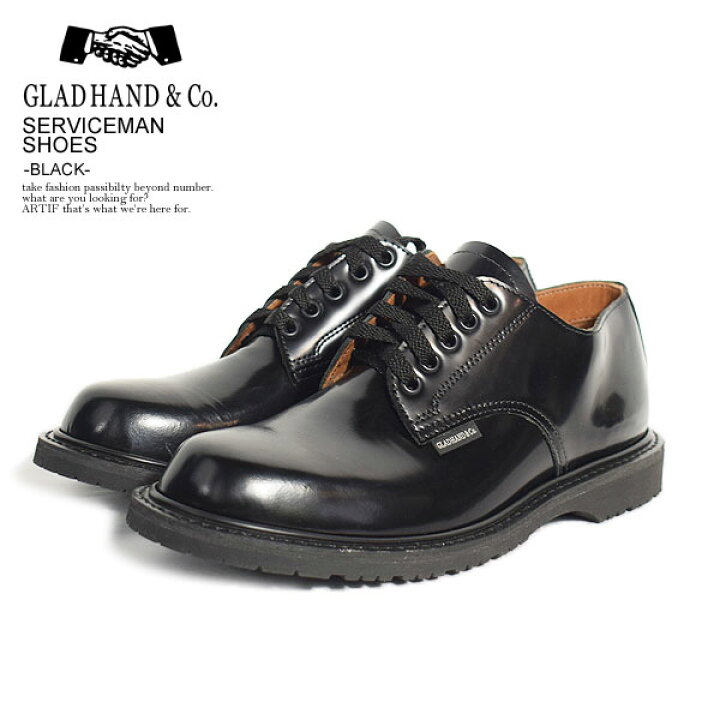 楽天市場】GLAD HAND グラッドハンド SERVICEMAN SHOES -BLACK- メンズ 