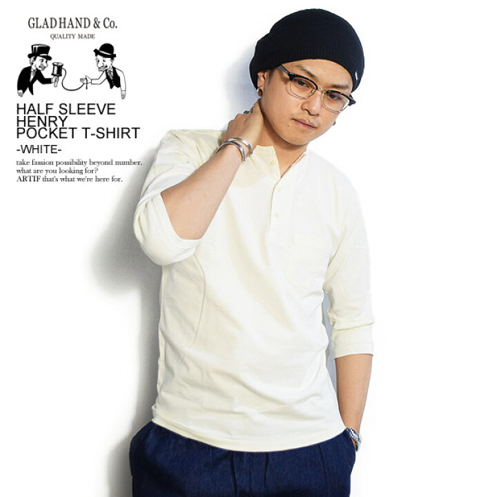楽天市場】GLAD HAND グラッドハンド HALF SLEEVE HENLEY POCKET T 