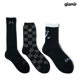 2024 夏 先行予約 6月上旬～中旬入荷予定 glamb グラム Logo Socks Set ロゴソックスセット 靴下 送料無料 キャンセル不可