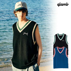 2024 夏 先行予約 4月下旬～5月上旬入荷予定 glamb グラム Tilden Knit Vest チルデンニットベスト 送料無料 キャンセル不可