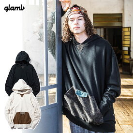 40％OFF SALE セール glamb グラム Tweed pocket hoodie メンズ ツイードポケットフーディ 送料無料 ストリート