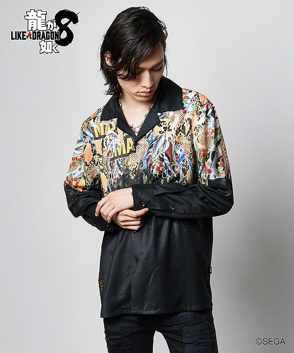 楽天市場】glamb×龍が如く8 glamb グラム Goro Majima Shirts ゴロウ 