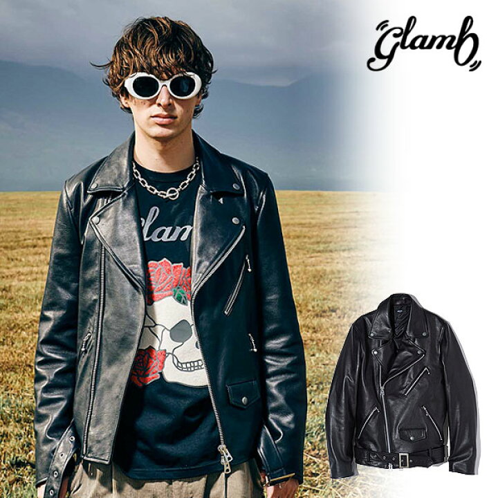 楽天市場】glamb グラム Calf Leather Riders Jacket カーフレザー  