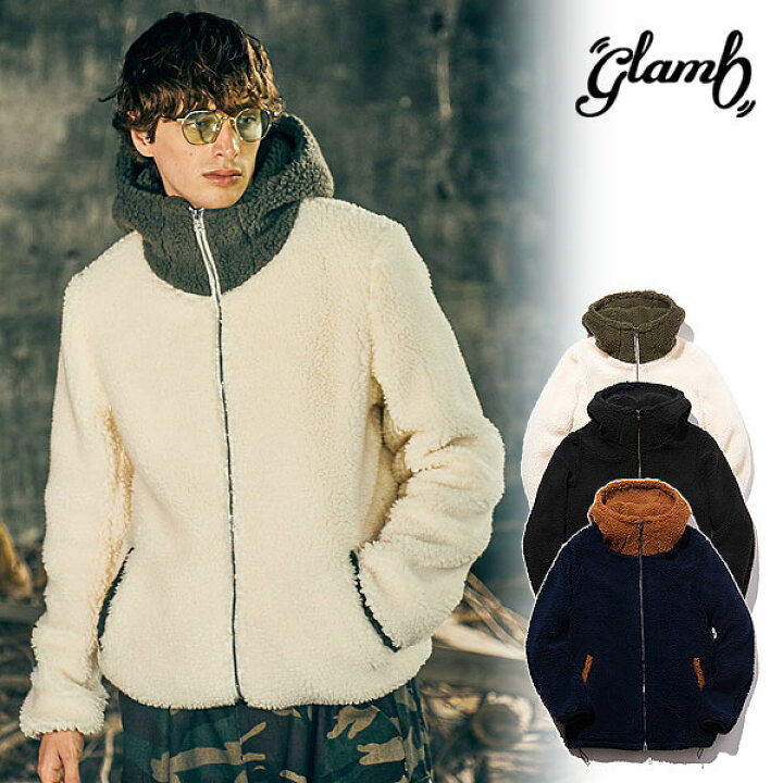 楽天市場】glamb グラム Big Hood Boa Jacket ビッグフードボア 