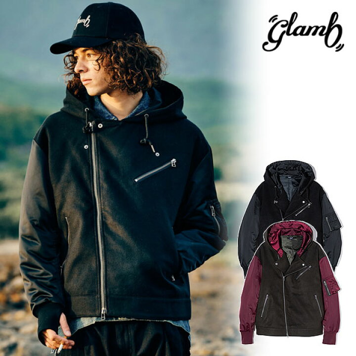 楽天市場】glamb グラム Combination Hood Riders Jacket 