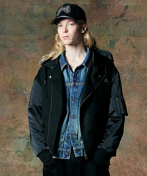 楽天市場】glamb グラム Combination Hood Riders Jacket 