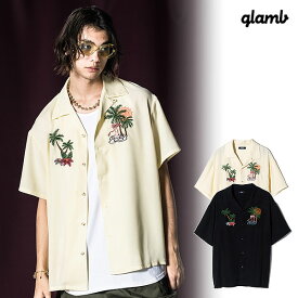 glamb グラム Palm Tree Shirts パラダイスオープンカラーシャツ シャツ 送料無料