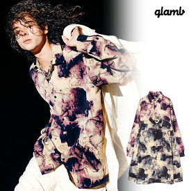 2024 夏 先行予約 6月上旬～中旬入荷予定 glamb グラム Abstract Galaxy Shirt アブストラクトギャラクシーシャツ シャツ 送料無料 キャンセル不可