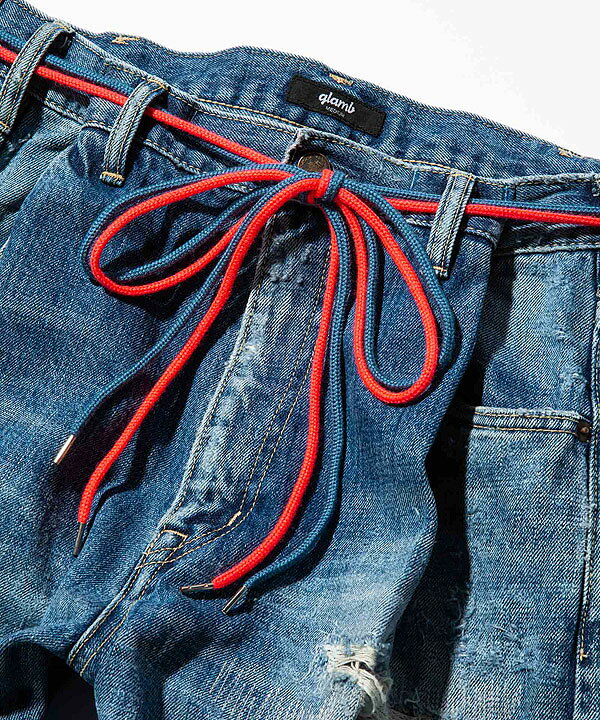 楽天市場】30％OFF SALE セール glamb グラム Heavy Damage Wide Denim 