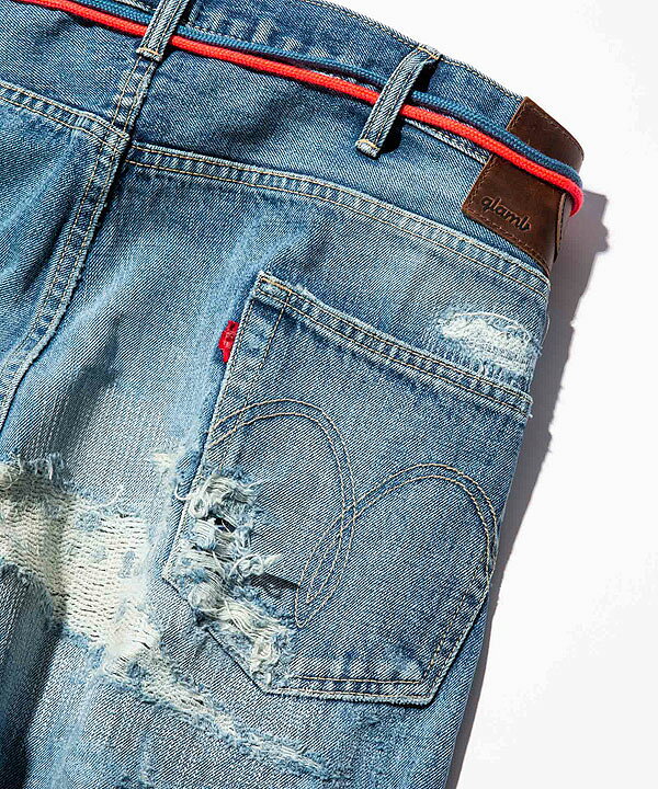楽天市場】30％OFF SALE セール glamb グラム Heavy Damage Wide Denim 