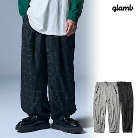 glamb グラム Windowpane Easy Pants ウィンドウペーンイージーパンツ パンツ 送料無料