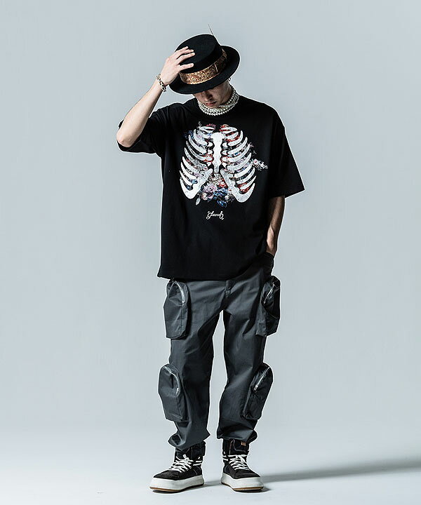 楽天市場】glamb グラム Skelton Flower T-Shirt スケルトンフラワーT 
