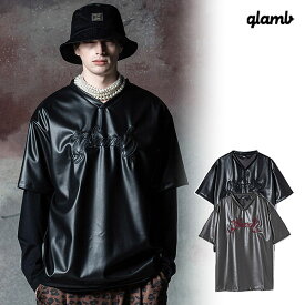 2024 秋 先行予約 8月下旬〜9月上旬入荷予定 glamb グラム Synth Leather Football Jersey シンセレザーフットボールジャージ Tシャツ 送料無料 キャンセル不可