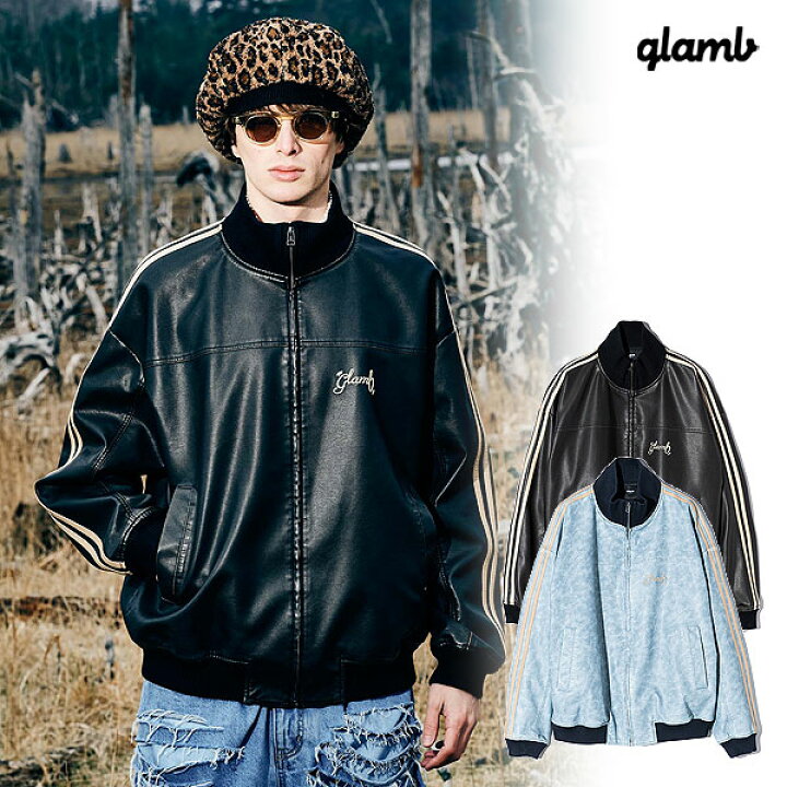 楽天市場】glamb グラム Synth Leather Track Jacket シンセレザー  