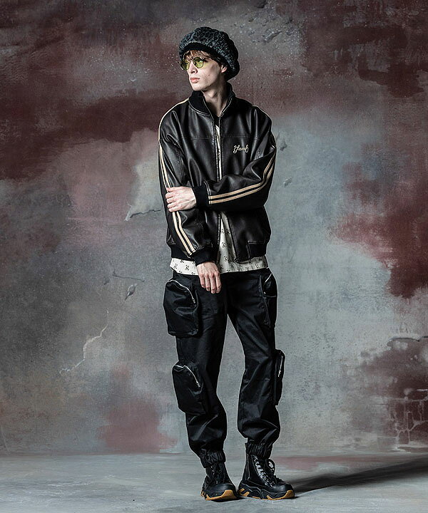 楽天市場】glamb グラム Synth Leather Track Jacket シンセレザー  