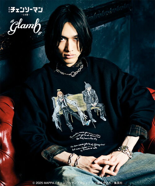 glamb×劇場版『チェンソーマン レゼ篇』第2弾 glamb グラム Aki ＆ Angel Devil Sweat メンズ スウェット アキアンドエンジェルデビル スウェット コラボ 送料無料